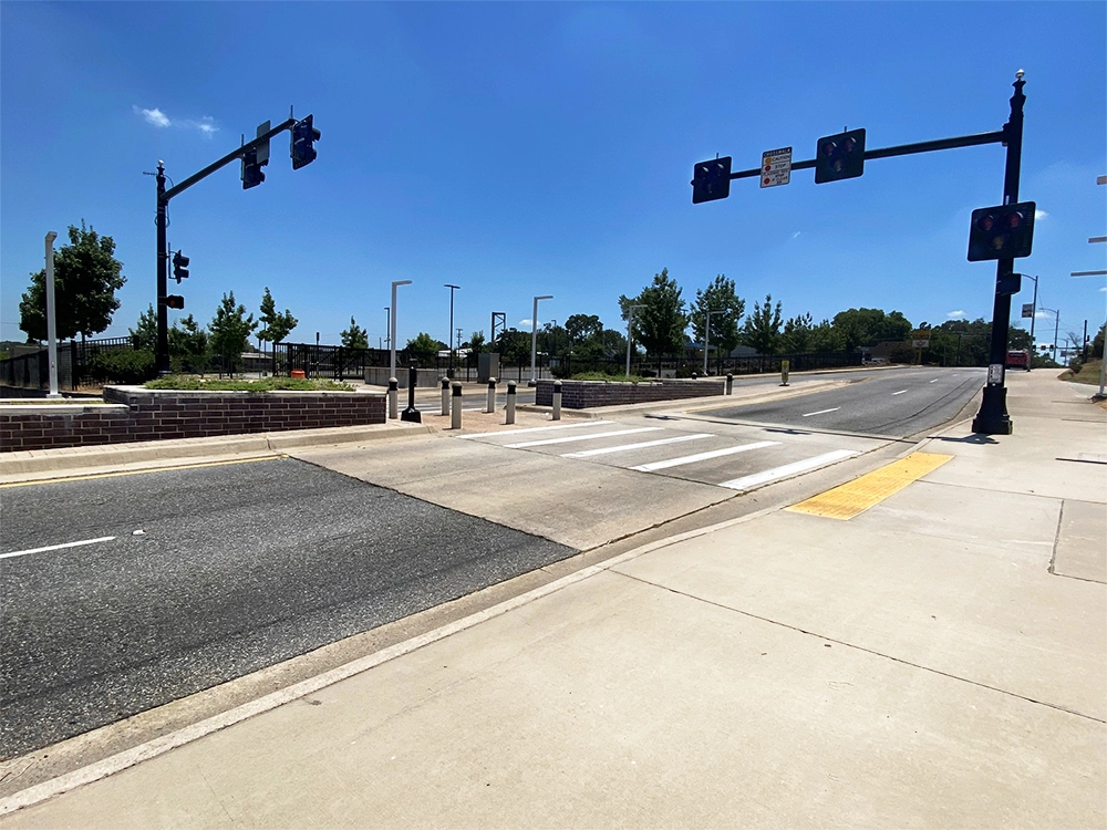 Bollards at Intersection